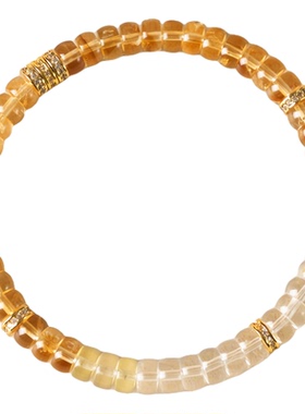 黄水晶6mm鎏晶级招财转运手链