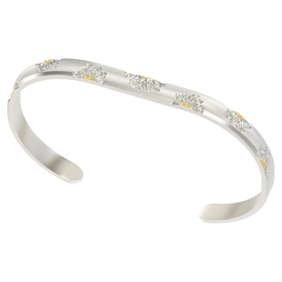 Mouhooland/暮后之地雏菊系列雏菊手镯925银手环小众设计首饰情侣