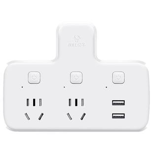 公牛插座电源转换器多功能一插转三二插头扩展排插带开关无线usb