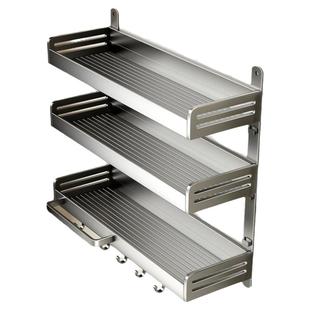 厨房调料架壁挂式免打孔多层调味品佐料收纳架多功能挂钩收纳挂架