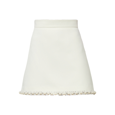 DPLAY高腰A字珍珠时尚半身裙