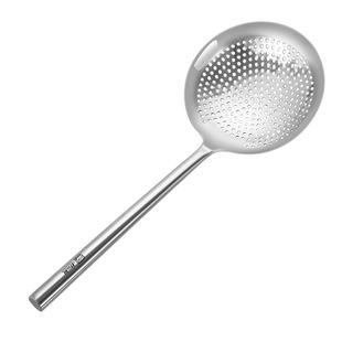 不锈钢全钢柄漏勺短柄长柄捞面沥水大漏勺商家用过滤油捞饺子网漏
