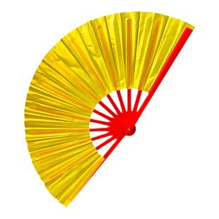 舞蹈扇子中国龙高先玉同款金色功夫响扇成人表演跳舞专用舞蹈道具