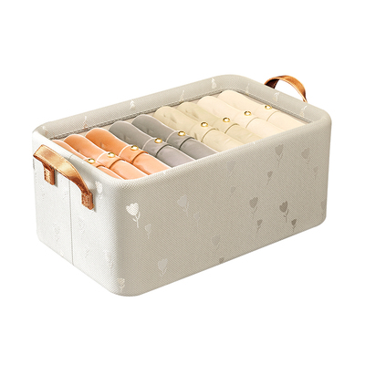 日本衣服收纳筐箱家用放衣柜衣物裤子分层整理盒高端布艺储物神器