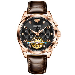 瑞士2026新款男士手表全自动机械表正品高端钻石男表皮带名牌十大