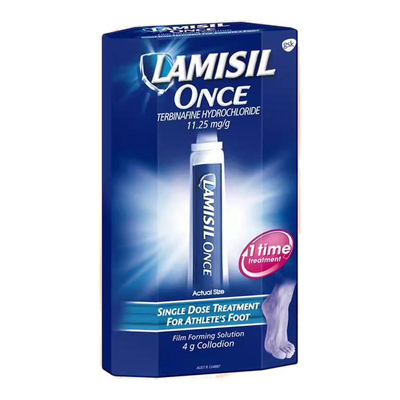 澳大利亚LAMISIL一次型脚气膏液4g只需一次治疗 LAMISIL ONCE