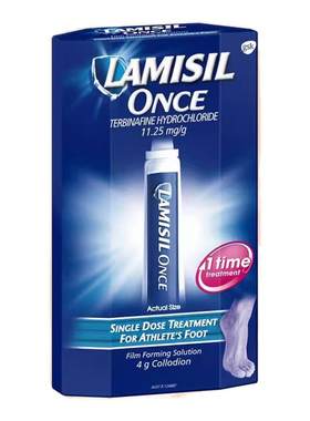 澳大利亚LAMISIL一次型脚气膏液4g只需一次治疗 LAMISIL ONCE