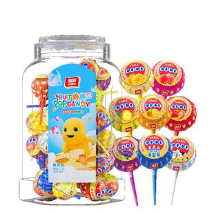 雅客COCO奶龙联名天天棒奶龙棒棒糖水果味糖果棒糖罐装糖果525g