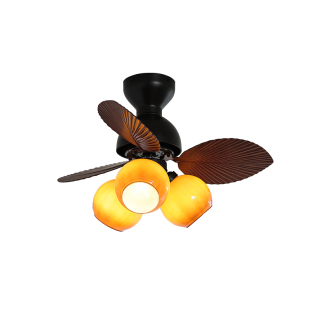 法式中古卧室风扇灯复古美式餐厅灯2025新款护眼全光谱吊灯物设