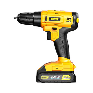 得力20V电钻大功率锂电冲击钻充电转手枪钻打孔手电钻电动螺丝刀