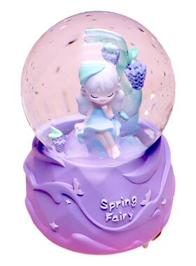 飘雪花之晓水晶球音乐盒生日礼物