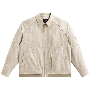 【商场同款】太平鸟男装 潮流扎染宽松翻领夹克外套男B2BCF3429