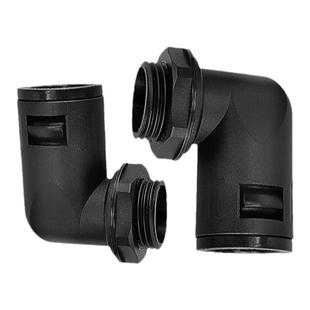 尼龙塑料波纹管快速接头90度直角弯头螺母锁扣浪管软管直插式阻燃