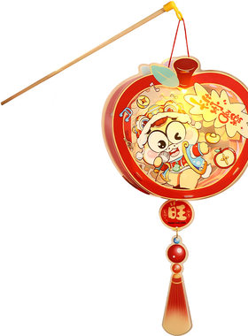 过新年儿童手提兔子灯笼花灯挂饰