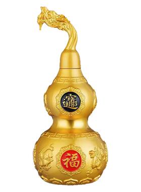 镇宅招财纳福葫芦头龙玄关摆件挂件吉祥如意葫芦金属工艺招财摆件