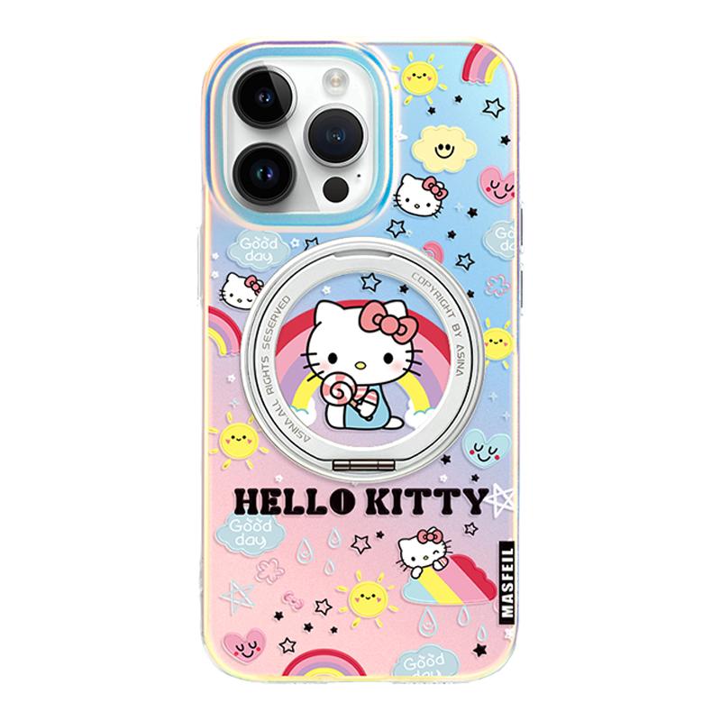 ANGYING × 彩虹KT适用iphone17promax手机壳新款ip15苹果16pro磁吸保护套14支点Lo5高级感可爱13带支架全包