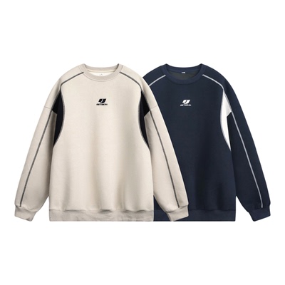 380g重磅撞色拼接圆领卫衣