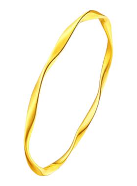 新款莫比乌斯金包银手镯纯实心