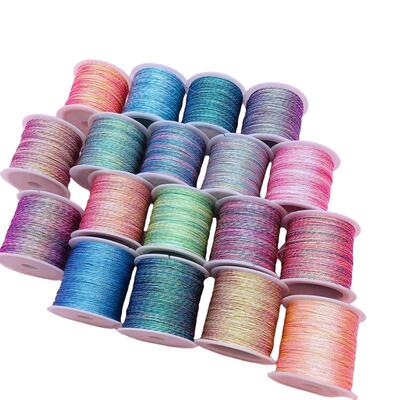 幻彩线6股金银线变色龙段染编织线手工diy刺绣莲花粽子材料绕线圈