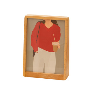 创意高级感实木相框空框摆台洗照片diy加打印画框架定制七78六6寸