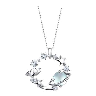 Fanci范琦 恋恋星球蓝色琉璃石项链女银高级感轻奢生日新年礼物