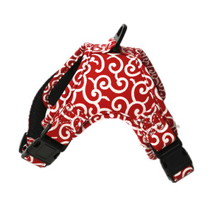 和风烫金樱花唐草纹狗绳 柴犬胸背带狗绳胸背拉胸牵引绳遛狗绳子