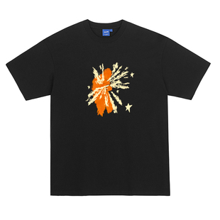 山小川潮牌重磅美式短袖夏季男款潮流宽松百搭纯棉t恤男生上衣服