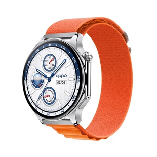 适用于OPPO Watch X3/2智能手表表带Sport高山环回尼龙编织表带4Pro复合编织腕带OPPO Watch S野径环回尼龙带