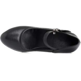 中老年旗袍模特走秀高跟鞋不累脚女鞋厚底真皮皮鞋软底专用单鞋子