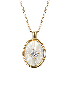 MISSANNA贝母锆石吊坠锁骨链礼物