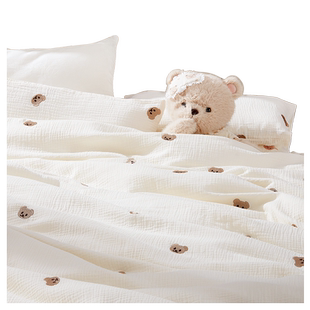 邵氏 双层纱母婴儿童100桑蚕丝蚕丝被被子暖气被冬被宝宝被芯