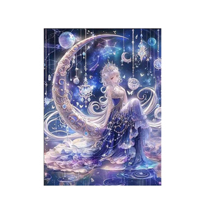 星月少女5d钻石画满钻手工DIY点贴钻卧室装饰唯美十字绣