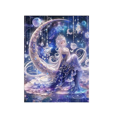 星月少女卡通女孩5d钻石画