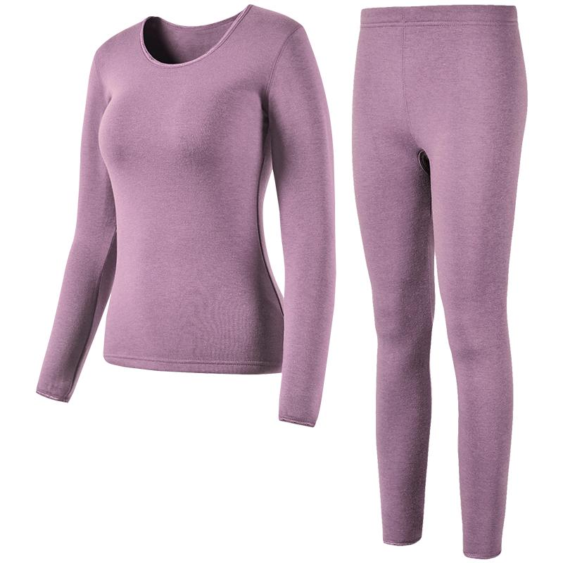 秋衣本命年保暖内衣大码半高领红色秋衣秋裤套装女纯棉打底内衣