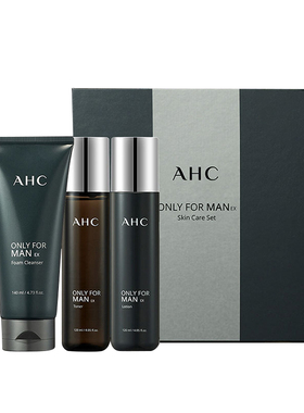 AHC男士水乳套装舒缓平衡洗面奶三件套盒清爽补水保湿紧致[临期]