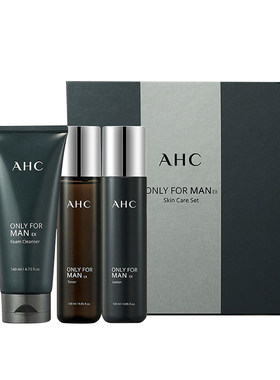 爱和纯/AHC男士水乳套装舒缓平衡洗面奶三件套盒清爽补水保湿紧致