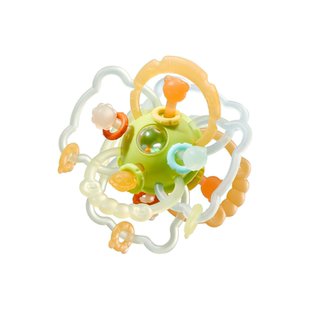 曼哈顿手抓球婴儿硅胶可啃咬牙胶小月龄幼儿宝宝玩具0到6个月以上