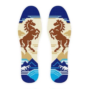 新款马到成功发财2026十二生肖马十字绣鞋垫带针线加厚不褪色耐脏