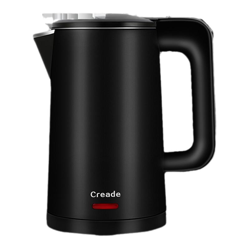 Creade科瑞德酒店烧水壶自动断电不锈钢宾馆民宿家用便携电热水壶