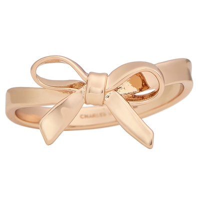 CHARLES&KEITH25冬新款CK5-32120448简约蝴蝶结造型闭口戒指女戒