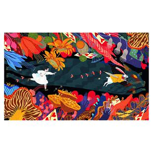 仙境的一天 One Day in Wonderland 爱丽丝仙境探秘 Julia Sarda 儿童童话故事绘本 搭爱丽丝梦游仙境立体书 男孩鼹鼠狐狸和马