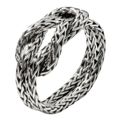 JH手工编织纯银戒指原创设计小众