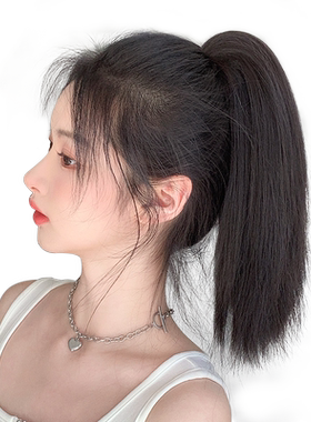 仟丝百变抓夹式高马尾假发辫子