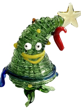 圣诞搞怪表情琉璃摆件