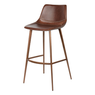 【进口油蜡黄牛皮】真皮吧台椅子吧台椅高脚凳高脚椅轻奢高级7267