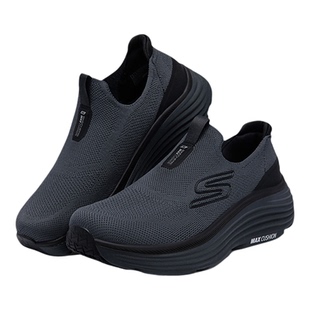 斯凯奇男鞋新款夏季网面透气厚底男士一脚蹬跑步鞋软底休闲运动鞋