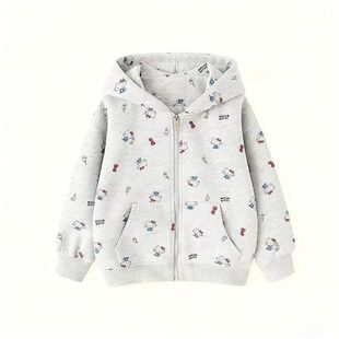 韩国女童加绒卫衣外套儿童女孩2025秋冬秋冬装女大童加绒加厚上衣