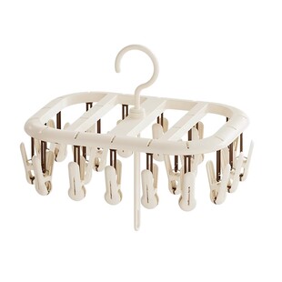 可折叠晾衣架新款多夹子多功能衣架袜子晾晒架阳台晒内衣挂袜子架