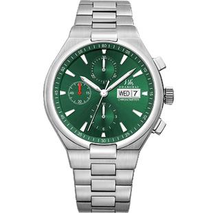 上海手表男款大都会见证者商务钢带功能计时码表机械表