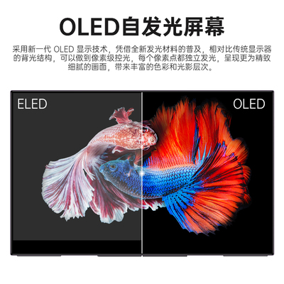 雕塑家便携显示器OLED4K便携屏手机笔记本主机电脑拓展屏MU156LO2